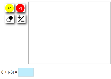 Adding Integers Using Integer Chips Practice Problem 1