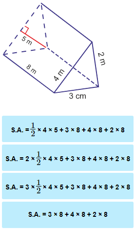 net of triangular prism surface area calculator