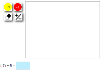 Adding Integers Using Integer Chips Practice Problem 2