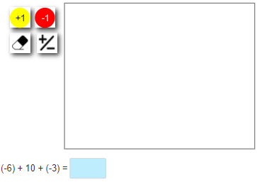 Adding Integers Using Integer Chips Practice Problem 3